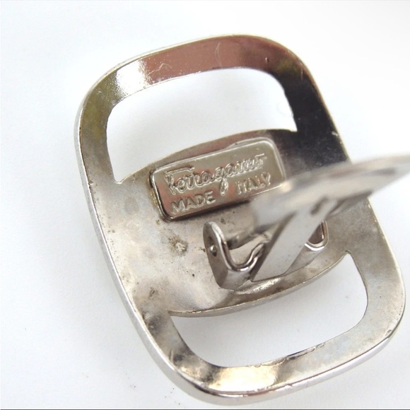 Ferragamo silver tone earrings - Picture 3 of 3